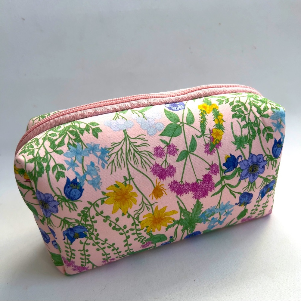 SOFT Floral Cosmetics Bag NWOT